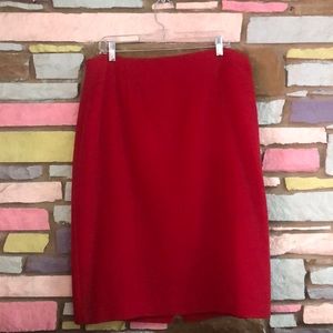 Talbots size 18 red pencil skirt. Perfect for the holidays.